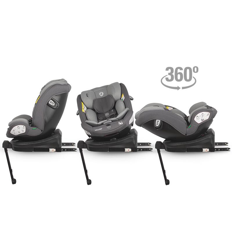 Scaun auto rotativ cu Isofix Coccolle Sidra iSize Premium Line, 4 pozitii de inclinare, Tetiera reglabila, Pozitie somn, Husa detasabila, Sistem antibasculare, Picior de fixare, Sarcina maxima 36 kg, 40-150 cm, 0-12 ani, Omologat R129, Diamond black