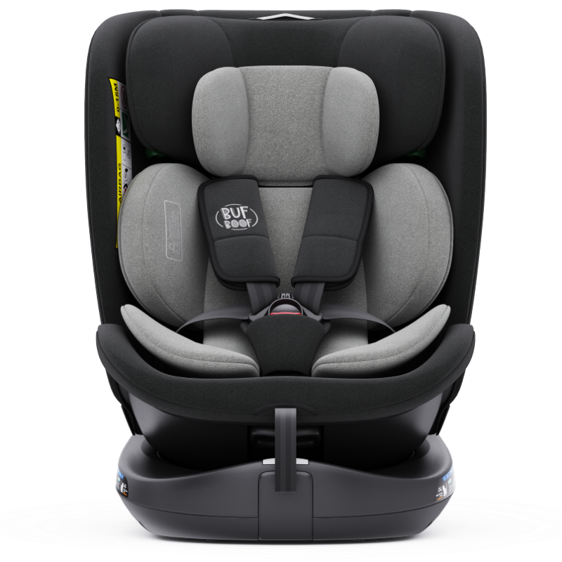 Scaun auto rotativ cu isofix B-Joy Deluxe Buf Boof iSize 40-150 cm grey - 7