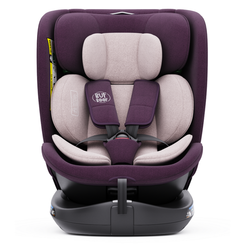 Scaun auto rotativ cu isofix B-Joy Deluxe Buf Boof iSize 40-150 cm purple - 4