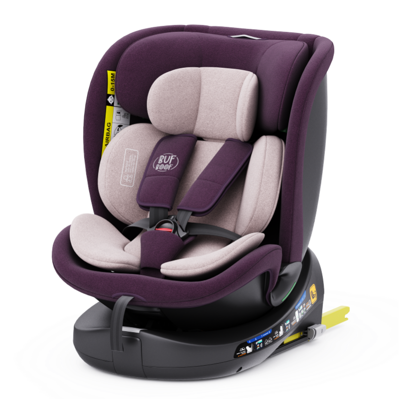 Scaun auto rotativ cu isofix B-Joy Deluxe Buf Boof iSize 40-150 cm purple - 8