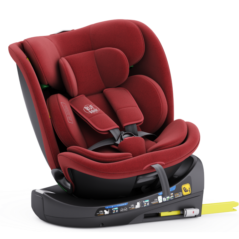 Scaun auto rotativ cu isofix B-Joy Deluxe Buf Boof iSize 40-150 cm red - 3