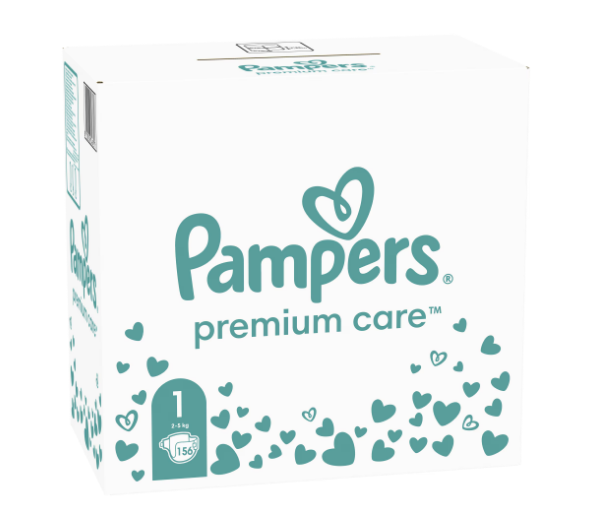 Scutece Pampers Premium Care XXL Box Nou Nascut Marimea 1, 2-5 kg, 156 buc - 1 | YEO