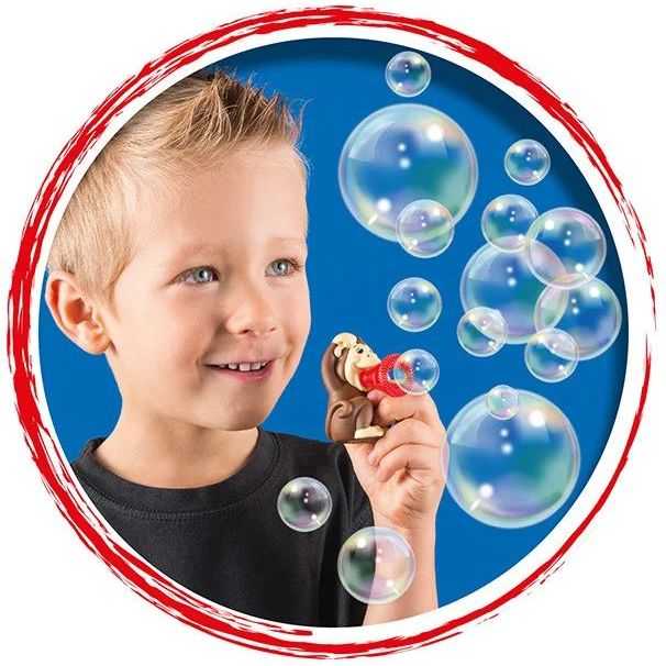 Set baloane de sapun Bubbelix 5 figurine vesele mini Pustefix bubble toys animale safari - 4