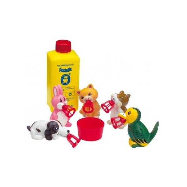 Set baloane de sapun Bubbelix 5 figurine vesele mini Pustefix bubble Toys animale companie - 1 | YEO