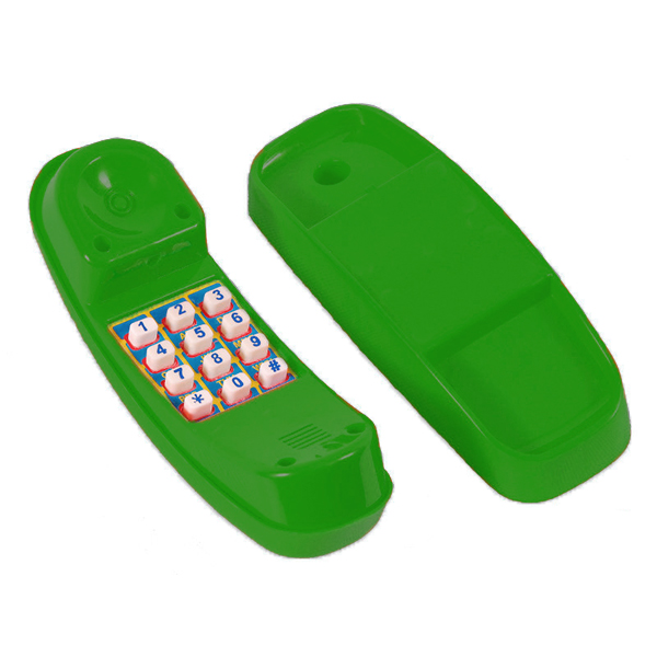 Telefon din plastic cu butoane verde - 2 | YEO