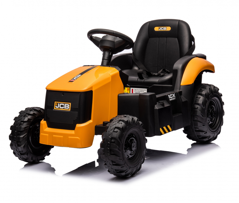 Tractor electric cu telecomanda 2.4G si licenta JCB Yellow