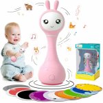 Iepuras interactiv pentru bebelusi roz Alilo Smarty Bunny