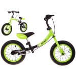 Bicicleta fara pedale cu frana, cadru variabil si roti gonflabile Boomerang SporTrike verde