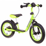 Bicicleta fara pedale cu frana, suport picioare si roti gonflabile Balancer SporTrike verde