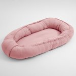 Cosulet bebelus New Baby Baby Nest 80 x 50 cm din muselina pink