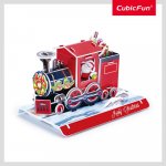 Puzzle 3D tren de Craciun 46 piese Cubic Fun