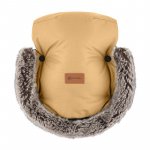 Manusi pentru carucior Petite&Mars Furry cu blanita detasabila impermeabile Elegant Caramel