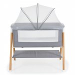 Patut Co-sleeper cu cos pentru accesorii si plasa Kalinihta Premium Grey