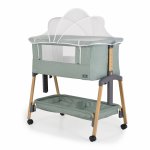 Patut Co-Sleeper cu cos si plasa 90x53 cm Adoro Green