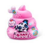 Jucarie de plus interactiva Pets Alive catelus cu accesorii surpriza Pooping Puppies