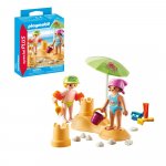 Figurine copii cu castel de nisip Playmobil