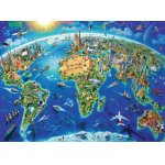 Puzzle Ravensburger Map of World Monuments 300 piese XXL