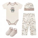 Set cadou nou nascuti Mothers Choice 4 piese din bumbac model precious