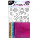 Set creativ cu autocolante metalice fairy Kidea 6+ multicolor