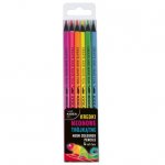 Set creioane colorate 6/set neon Kidea