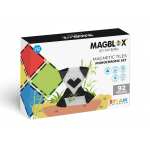 Set magnetic Magblox 92 piese magnetice de constructie Monocrom alb negru