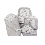 Set multifunctional complet pentru bebelusi cu 5 piese Minky Oliv Forest