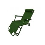 Sezlong-scaun camping panza structura metalica verde