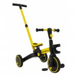 Tricicleta cu pedale 3 in 1 si roti din cauciuc SporTrike galben