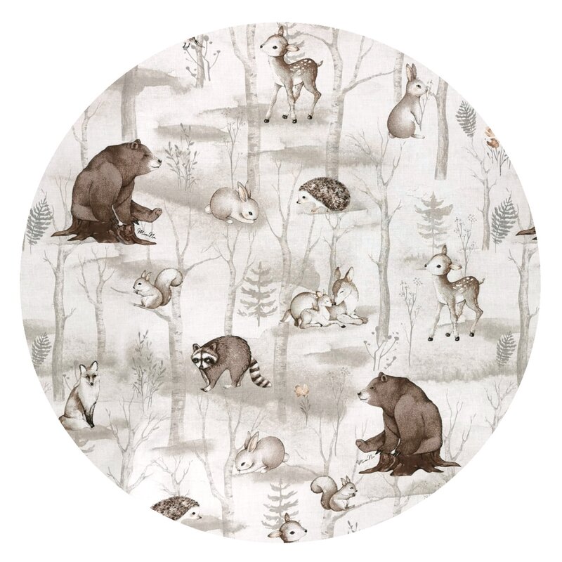 Aparatoare pentru patut MimiNu din bumbac 180x30 cm Design Woodland - 1 | YEO