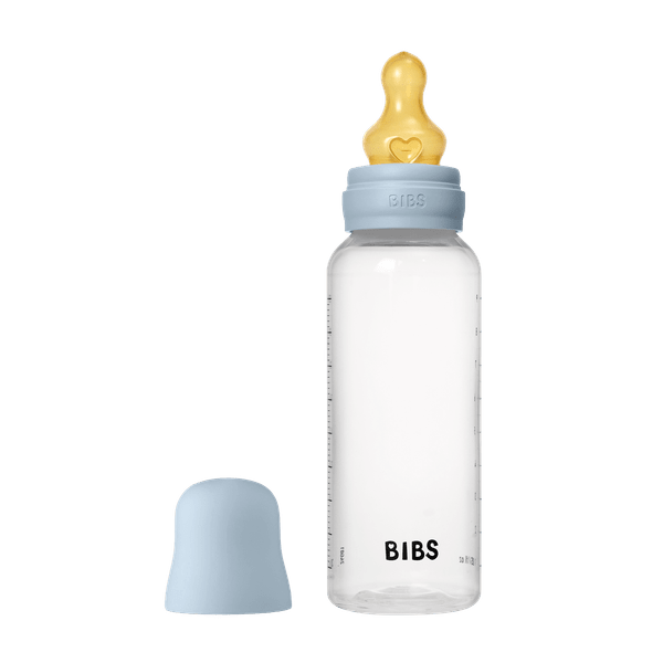 Set complet biberon anticolici Bibs 270 ml latex Baby Blue