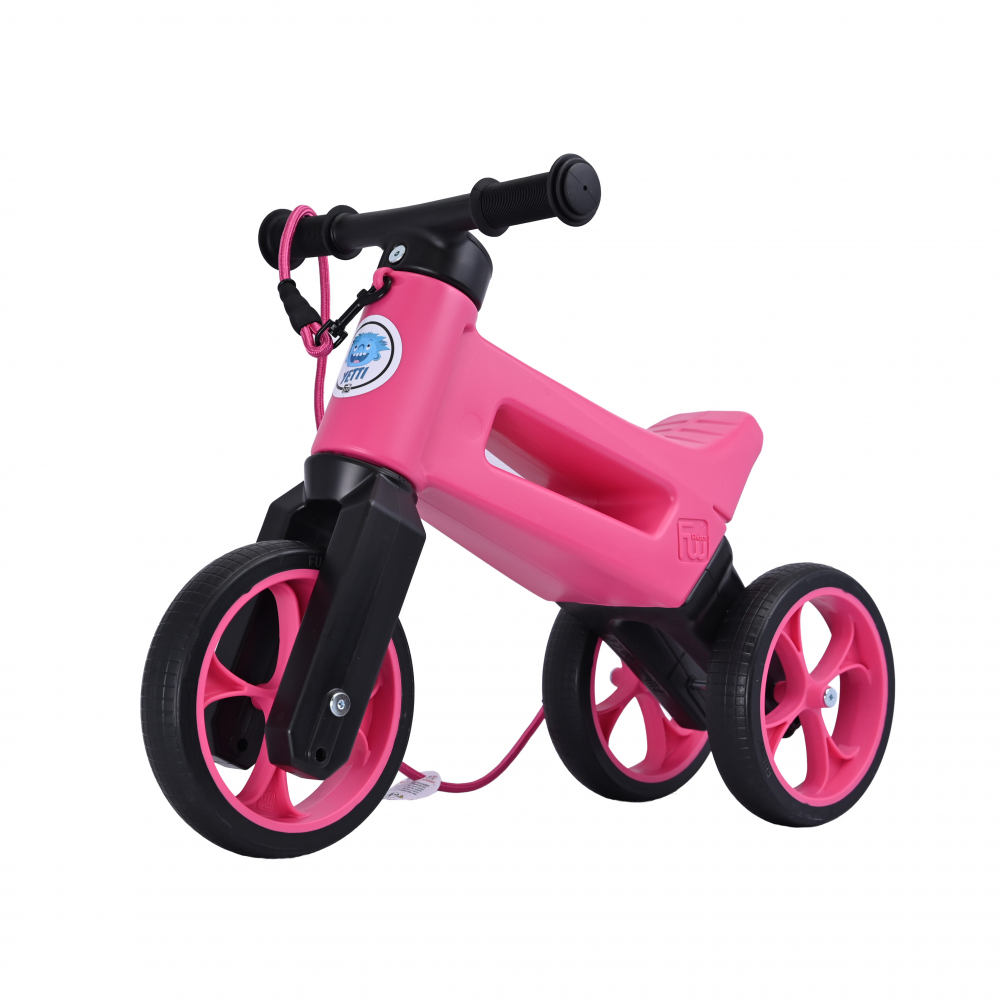 Bicicleta fara pedale 3 in 1 Funny Wheels Rider SuperSport Yetti Pink - 6