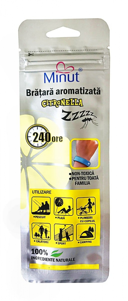 Bratara aromatizata citronella Minut galben