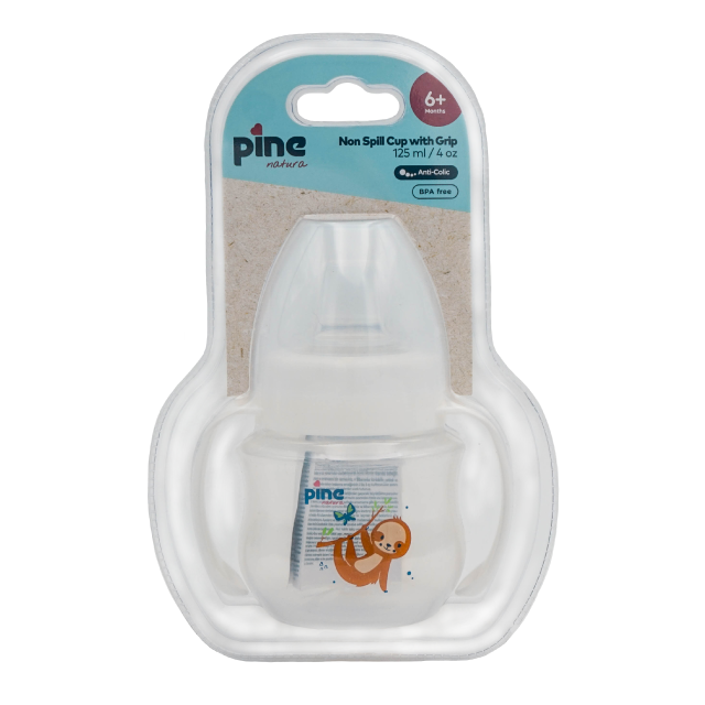 Cana anticolici cu maner 6 luni+ alb x 125 ml Pine Natura