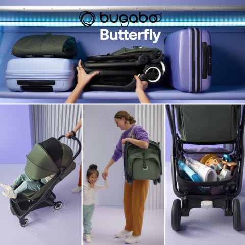 Carucior Bugaboo Butterfly black dark cherry - 6