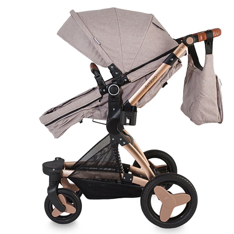 Carucior transformabil 3 in 1 Coccolle Ambra Rose Gold + CADOU Pompa de san electrica Little Mom Easy Touch - 3