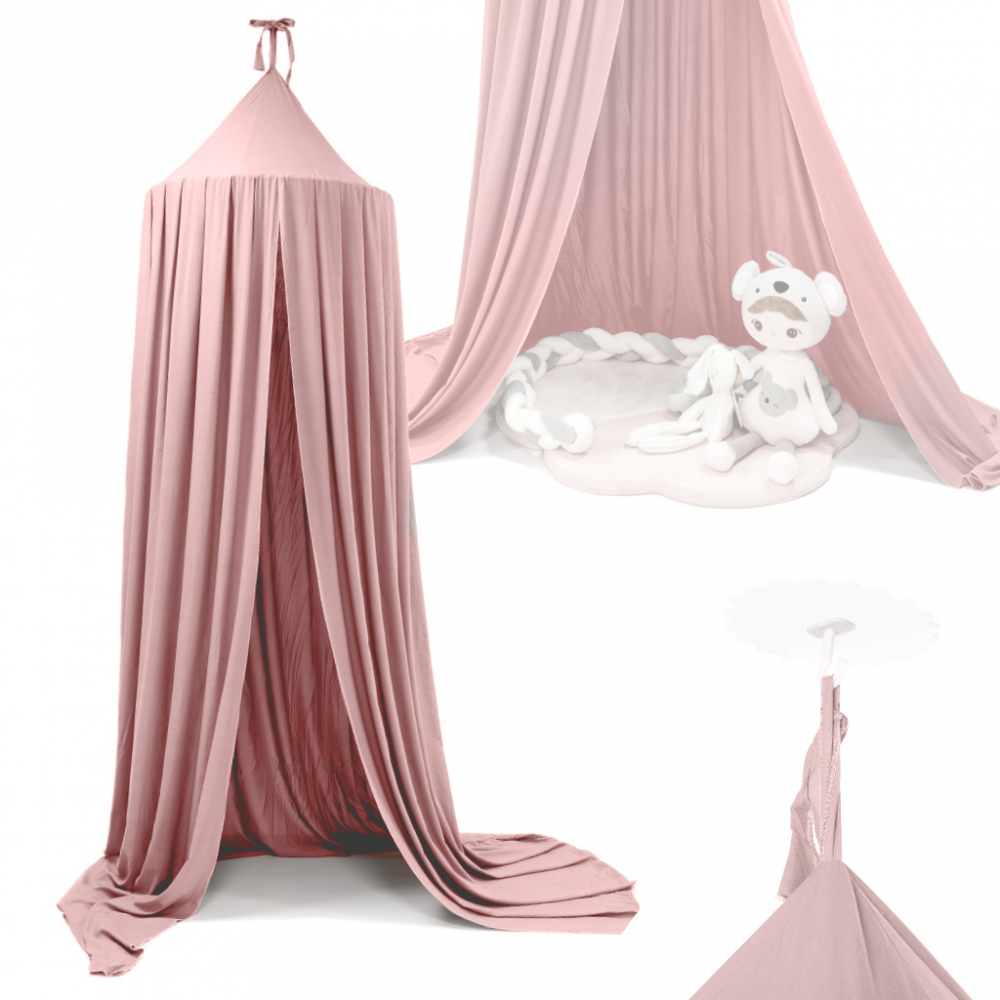 Cort baldachin suspendat Teepee multifunctional pentru copii 290cm Light Pink