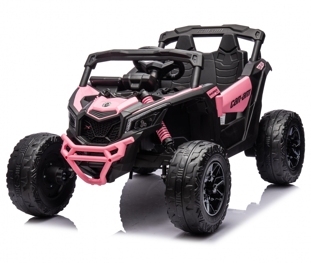 Masinuta electrica 12V 90W cu telecomanda 2.4G Can Am Marverick UTV Light Pink