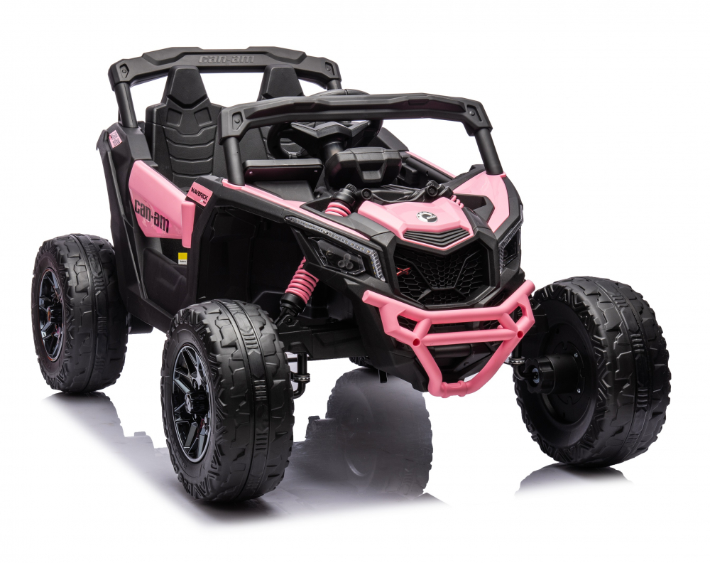 Masinuta electrica 12V cu telecomanda 2.4G Can Am Marverick UTV Light Pink - 3