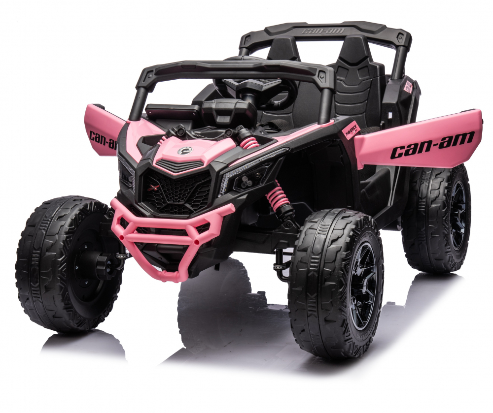 Masinuta electrica 12V cu telecomanda 2.4G Can Am Marverick UTV Light Pink - 5