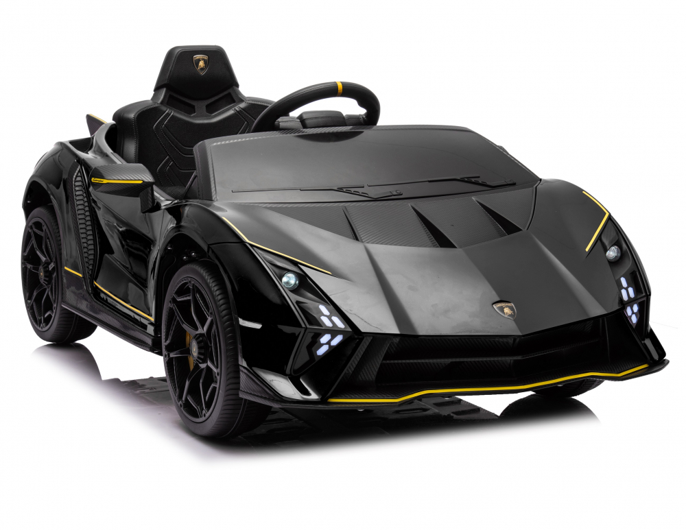 Masinuta electrica cu echipare Premium si licenta Lamborghini Black - 1