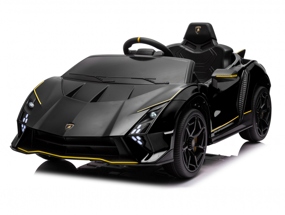 Masinuta electrica cu echipare Premium si licenta Lamborghini Black - 6