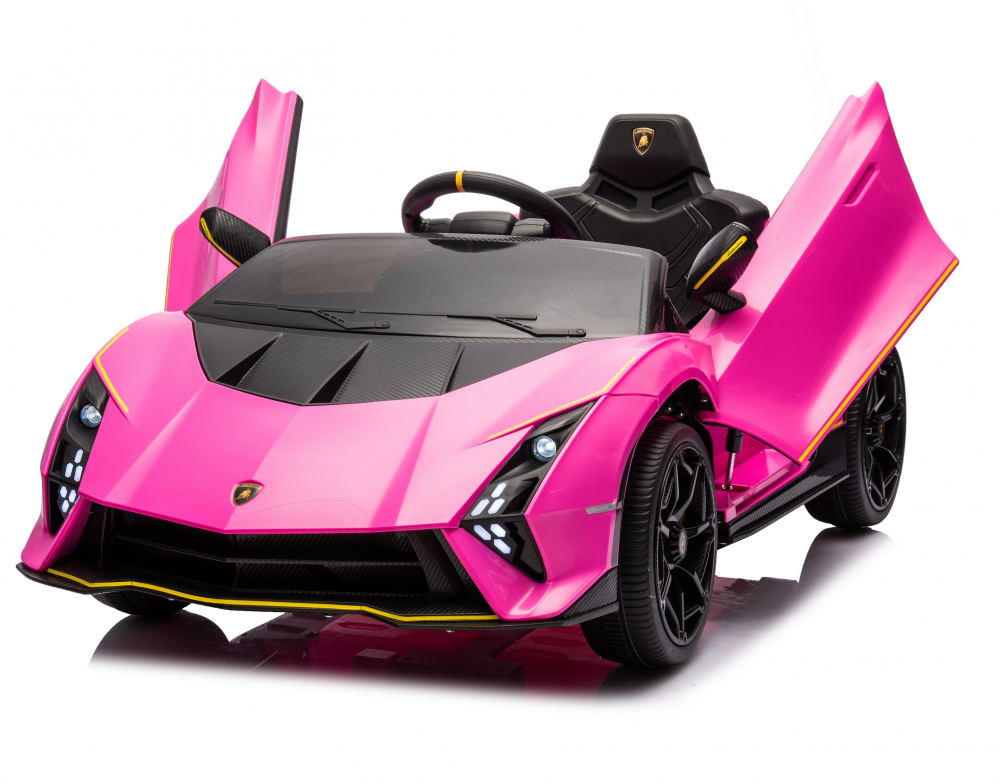 Masinuta electrica 70W cu echipare Premium si licenta Lamborghini Pink - 8