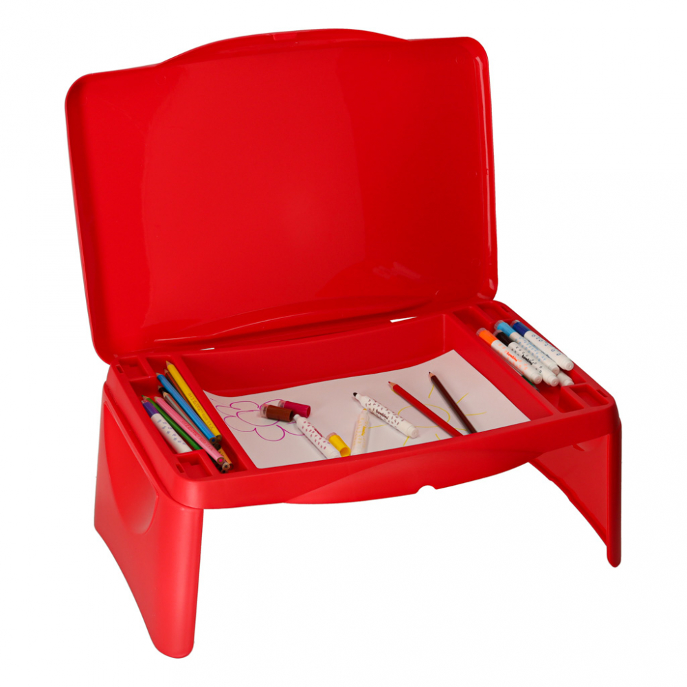 Masuta multifunctionala pliabila pentru copii 48x29x18cm Red - 4