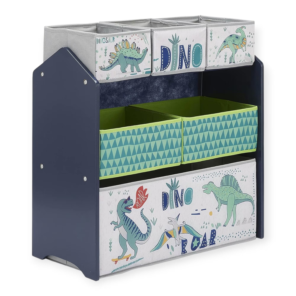 Organizator din lemn Ginger Home pentru jucarii cu 6 cutii textile Dinosaur - 4