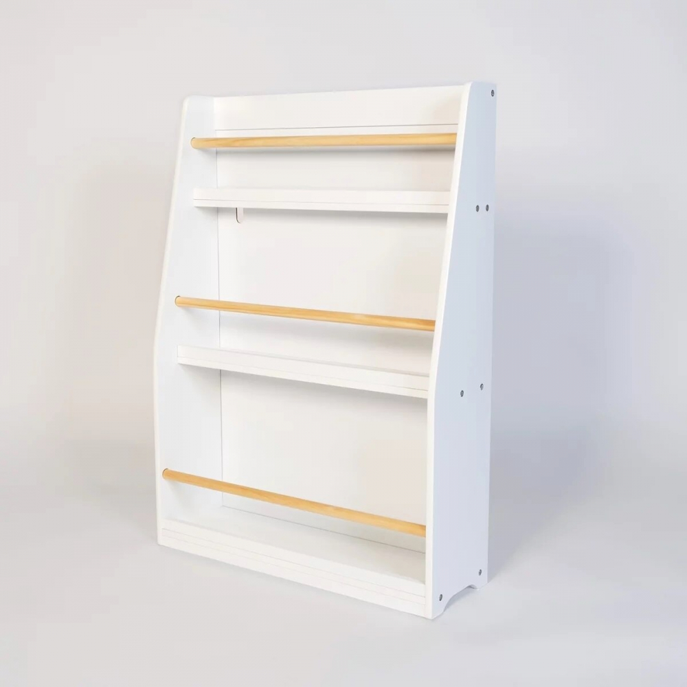 Organizator din lemn Ginger Home pentru jucarii si carti Cozy White - 1