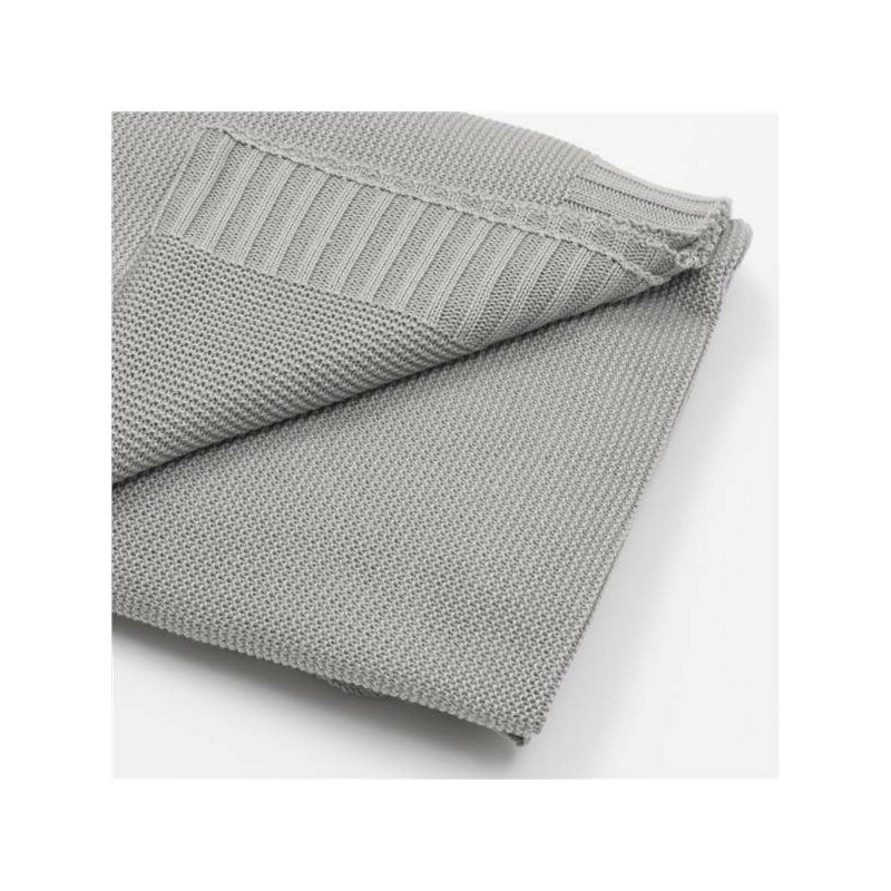 Paturica tricotata New Baby din bambus 80x100 cm grey - 1 | YEO