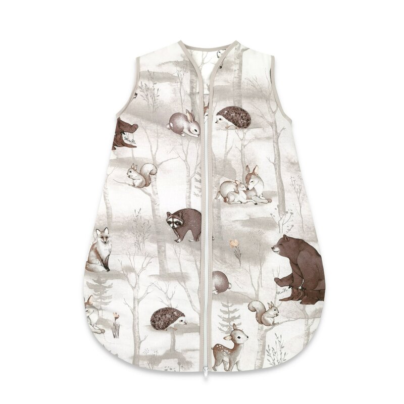 Sac de dormit MimiNu din bumbac 74 cm Design Woodland 2.5 Tog - 2