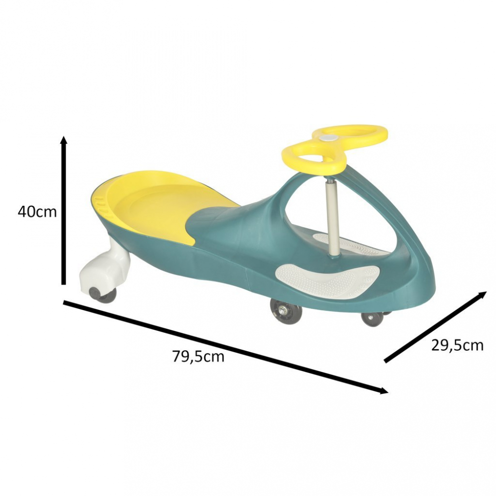 Scooter gravitational cu LED-uri luminoase YellowGreen - 6