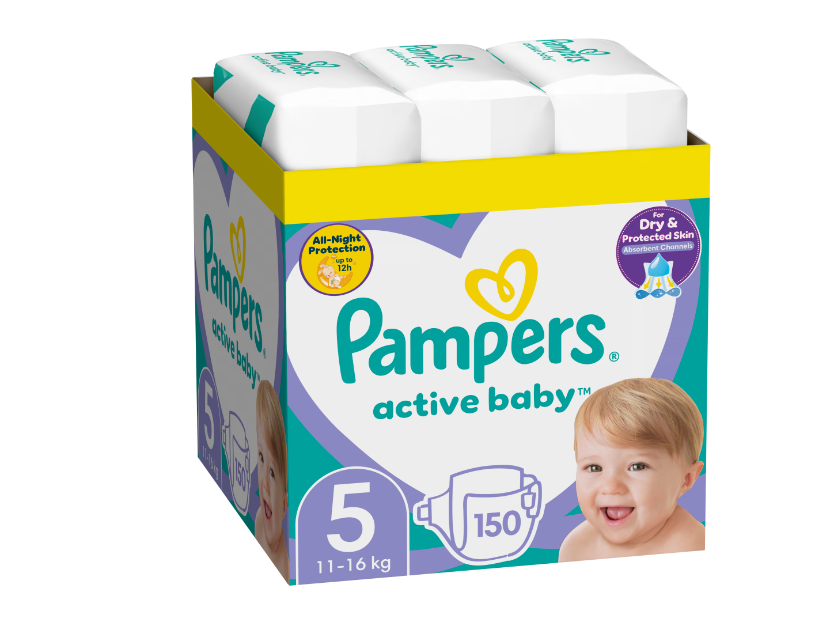 Scutece Pampers Active Baby XXL BOX Marimea 5 11 -16 kg 150 buc