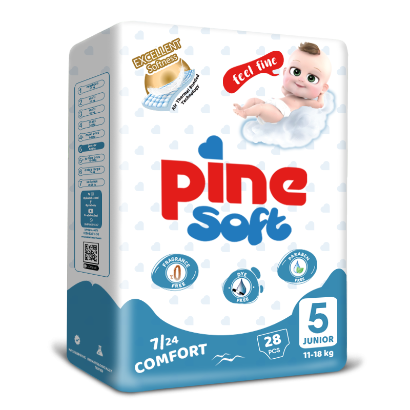 Scutece pentru bebelusi Pine Soft Pachet Advantage Pine Junior 11-18 kg x 28 buc - 1 | YEO